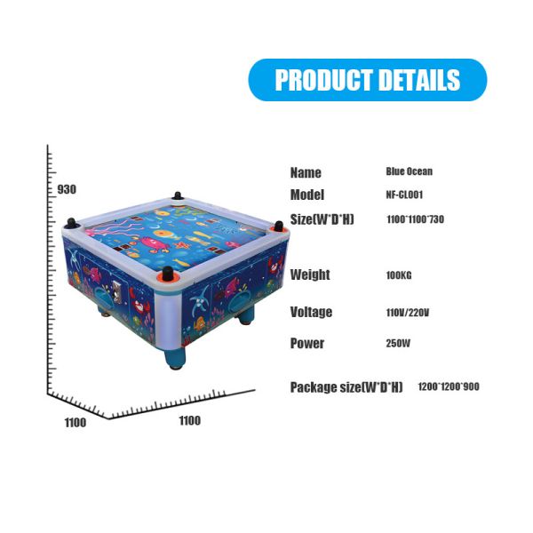 Arcade Kids Game Machine 4 Person Air Hockey Table Electronic Sports