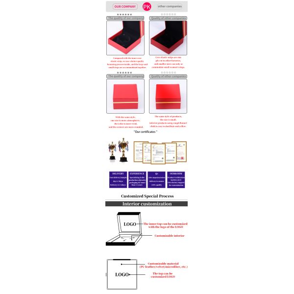 Jewelry Package LED Light Bracelet with Gray Earrings and Ring Set in Customized Box