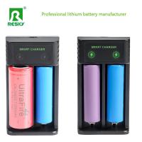 Cargador de batería recargable USB inteligente 2 ranuras para baterías de linterna