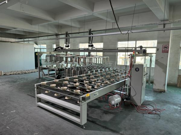 24-Station Rotary Spin Coating Line for Pulp Molding Food Tray Waterproofing: High-Speed Production Machine for Plant Fiber Products