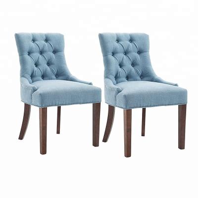 Luxury Modern Metal Legs Leather Dining Chair , Tufted Pure Leather Chairs Dining Room Modern