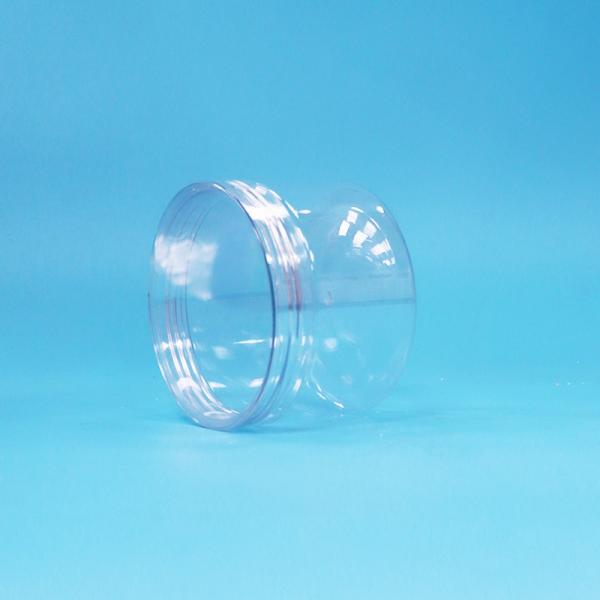 Clear Easy Open Cylinder Plastic PET Jar Screw Lid For Dried Fruit Candy Cookies