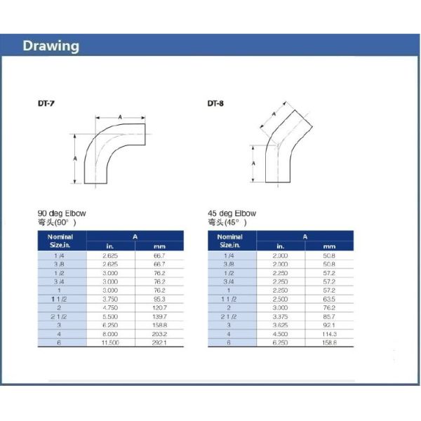 1/2” - 8” BPE Stainless Steel Sanitary Fittings , welded elbow comestic pharmacy