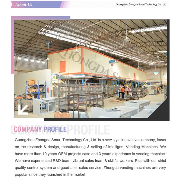 Wholesale Custom Touch Screen Vending Machine New Innovations Product