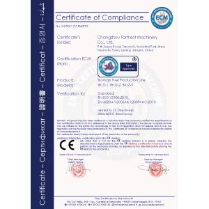 CHANGZHOU FARTHEST MACHINERY CO., LTD. Сертификации