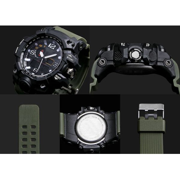 PU Strap Plastic Digital Watch , 50m Waterproof Digital Sports Watches For Men