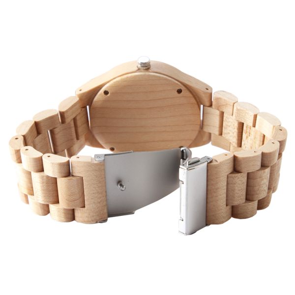 Наручные часы клена пряжки нержавеющей стали бамбуковые водоустойчивые для людей