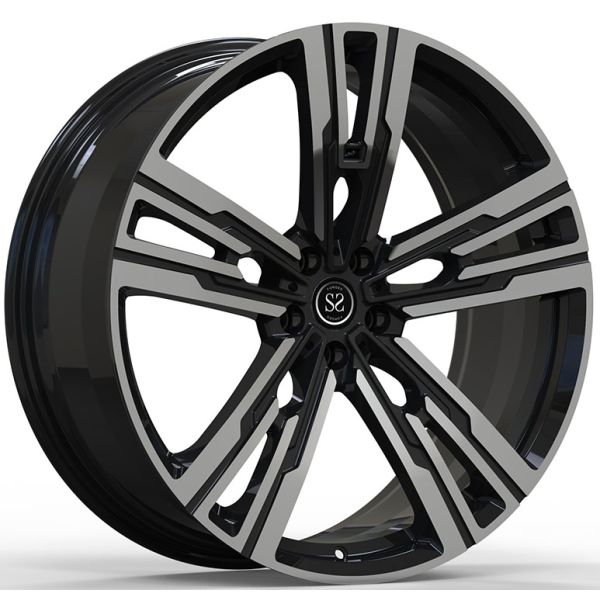 8.5Jx19 ET48 et 9.5Jx19 ET48 Lumineux Noir Polissé Face 1 Pièce Forgé Roue Pour BMW M4