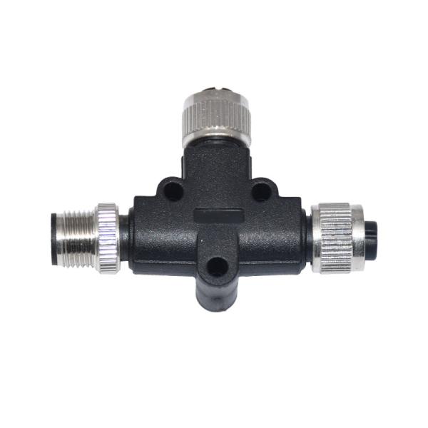 Rigoal 4pins M12 Waterproof Connector Female To Male T Type Cable Connector