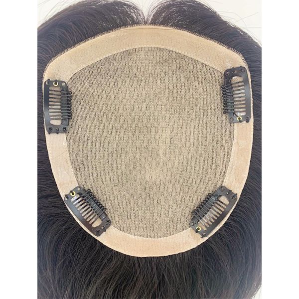 Silky Straight Women's Toupee with Heavy Density and Left Toupee Design 100% Human Hair