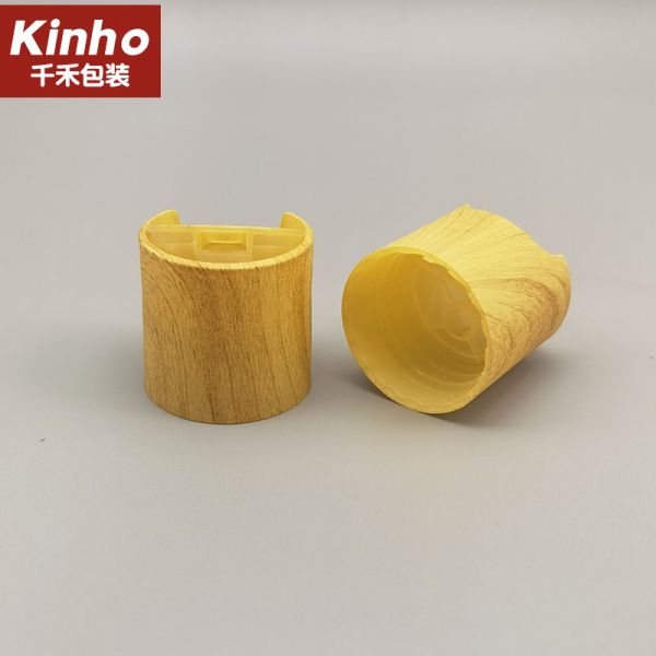 Wooden Pattern 18mm Disc Top Caps Water Transfer 20mm 24mm 28mm Shampoo Bottle Tops