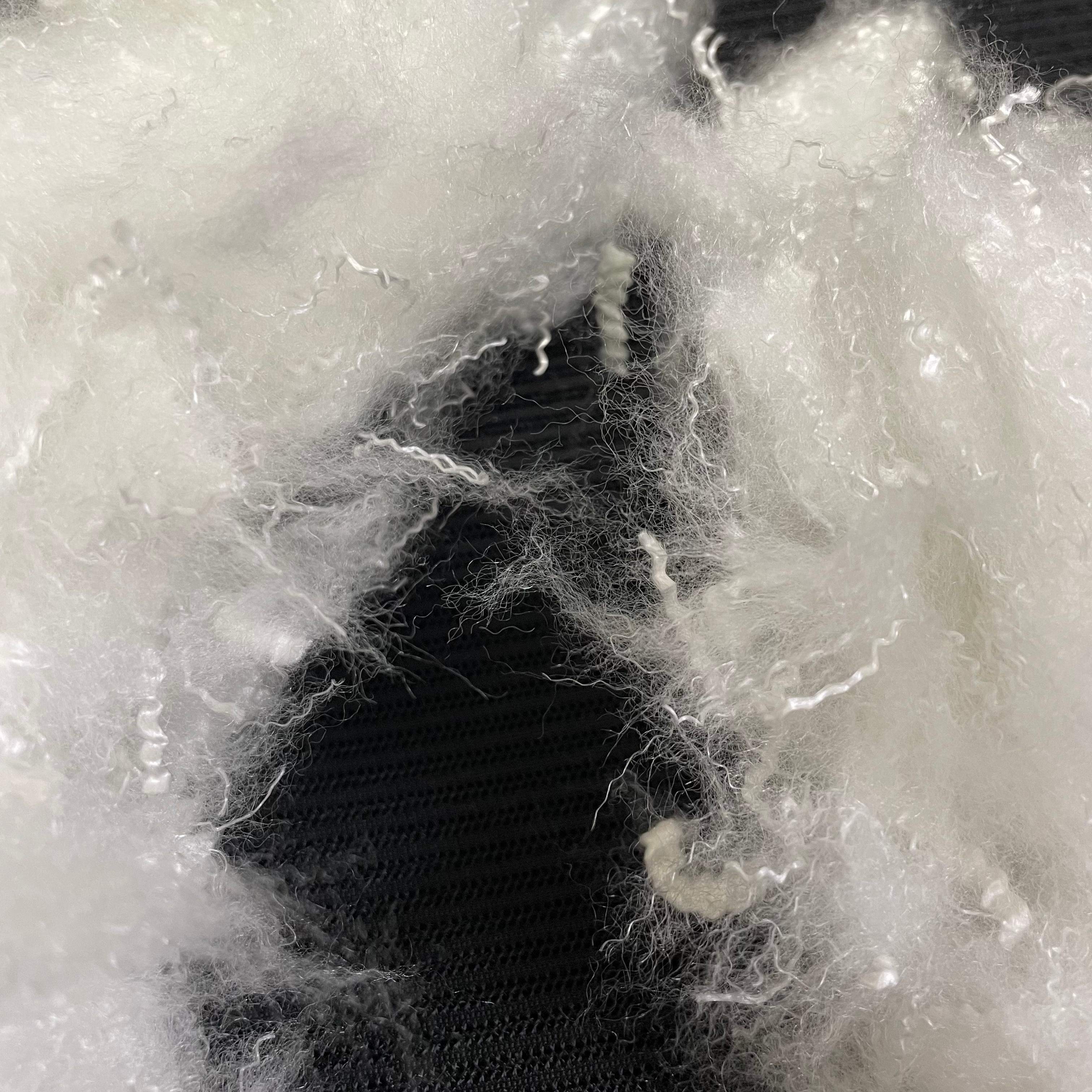 Recycled imitation down fiber，Environmental protection and high utilization rate.Super Soft Imitation Down Fill Fiber for Garment, Bedding & Sleeping Bags