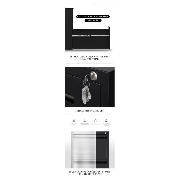 Large Storage 4 Drawer Vertical Filing Cabinet Office Steel Cupboard