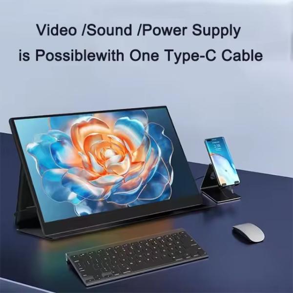 1080P Ultra-Narrow Bezel Ultra-Thin Slim Unibody Design 15.0 Inch Stand Notebook Portable Monitor with touchscreen