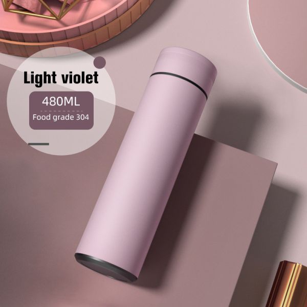 480ml Smart Thermos Bottle Led Digital Temperature Display Stainless Steel