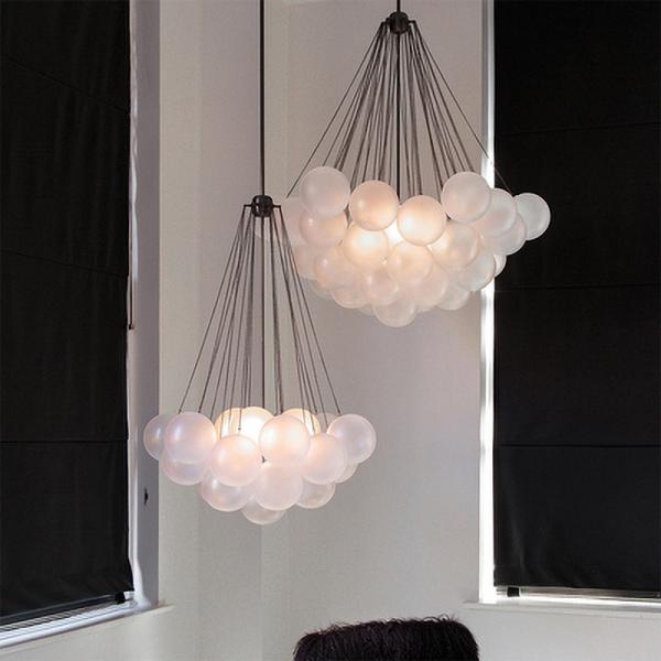 Bubble Chandelier 19/37 Balls Black Gold Chandeliers Mid Century Modern Glass Lamp(WH-MI-220)