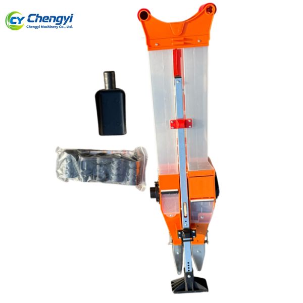 Iron Manual Seeder Machine With Fertilizing Hand Push Planter Durable Farming Equipment