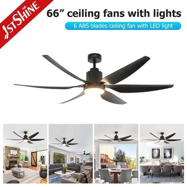 66 polegadas de ventoinha de teto preto escritório Smart Design com luz LED e 10 de 1stshine