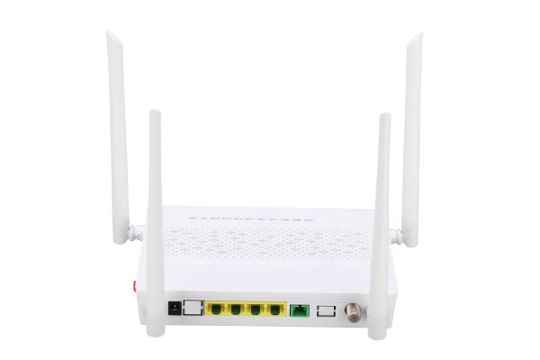 4GE 2.4G / 5G WIFI POTS CATV GPON ONU Modem SC Single Mode Single Fiber