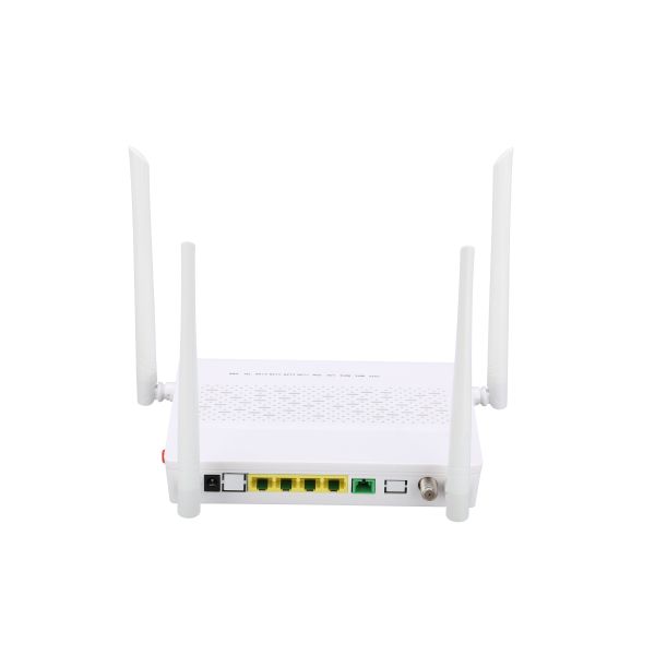 4GE 2.4G / 5G WIFI POTS CATV GPON ONU Modem SC Single Mode Single Fiber