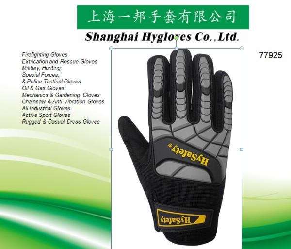 Anti Impact Sports Mechanics Wear Gloves TPR Knuckle Protection For Heavy Duty Work