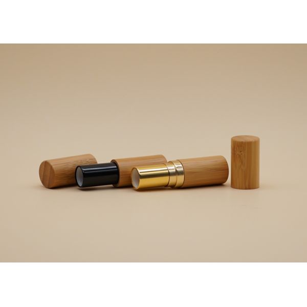 Natural Bamboo Lip Balm Tubes , Bamboo Lipstick Tubes For Personal Care