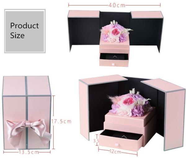 Colorful Perfect Valentines Day Gifts Preserved Everlasting Real Rose Flower Preserved Roses in Gift Box with Drawer