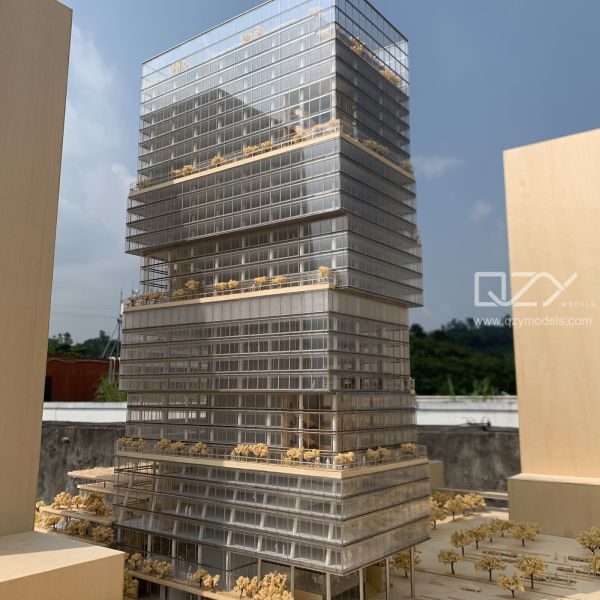 OEM Physical Monochrome Architecture Model JKP 1:300 Bao'An Bay