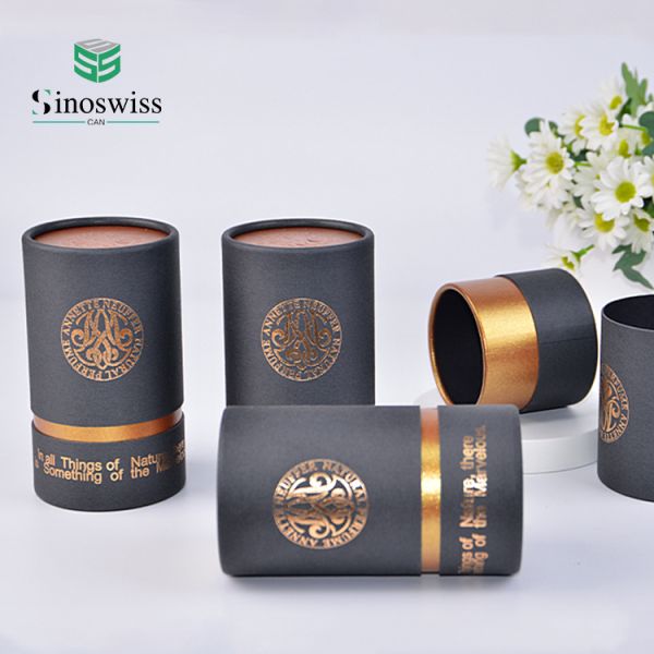 Biodegradable Paper Tube Cosmetic Packaging Perfume Bottle Cylinder Cardboard Box