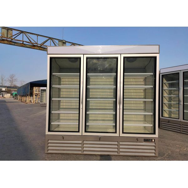 Замораживателя дисплея Merchandiser 3 дверей замораживатель дисплея двери стеклянного коммерчески чистосердечный тройной