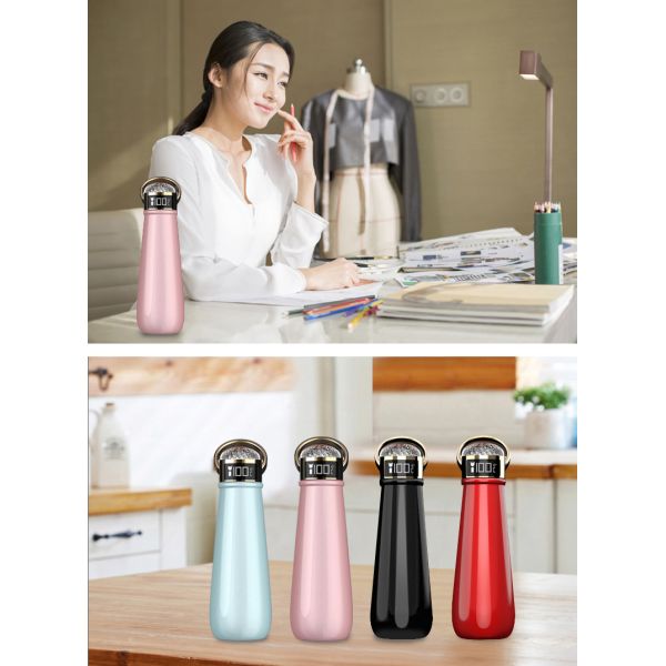 Eco Friendly Sports Drink Bottle Non Toxic Show Celsius Touch Sensing Temperature Display