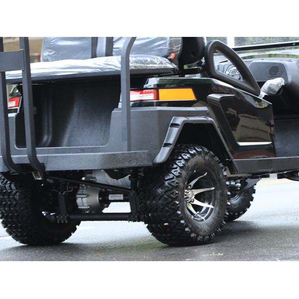 Black Lifted 2+2 Seater Electric Hunting Golf Car For Amusement Parks, Golf Course