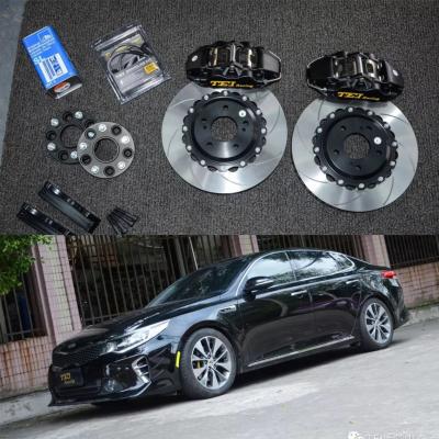 4 Piston Racing Caliper Kia Big Brake Kit Com 330 * 28 MM High Carbon Disc Racing E Pastilhas De Freio Para K5 17 Polegada Rim