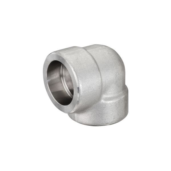Socket Welded Stainless Steel Forged Fittings , DN15 Stainless Steel 90 Degree Elbow