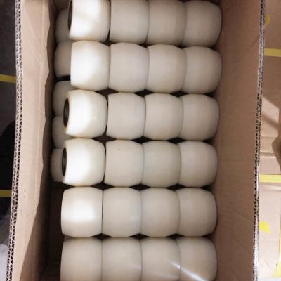 o caminhão de pálete plástico branco de 80x60mm para trás roda as rodas de carregamento contínuas para o OEM das empilhadeiras da mão