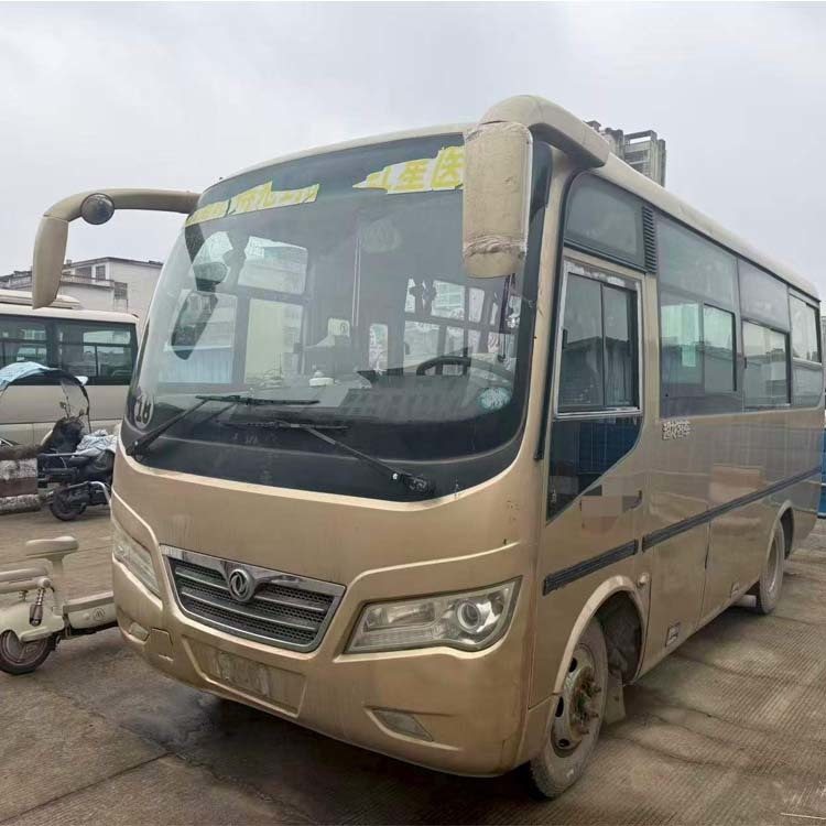 Used Dongfeng EQ6608LTV Minibus 2019 Production Year with YC4FA135 Diesel Engine and Manual Transmission