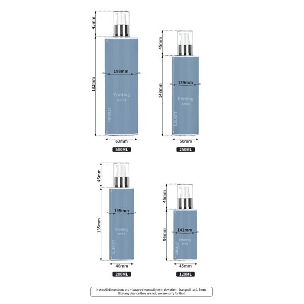Брызги ЛЮБИМЦА многоразовые пустые пластиковые разливают Refillable печатание по бутылкам экрана 100ml