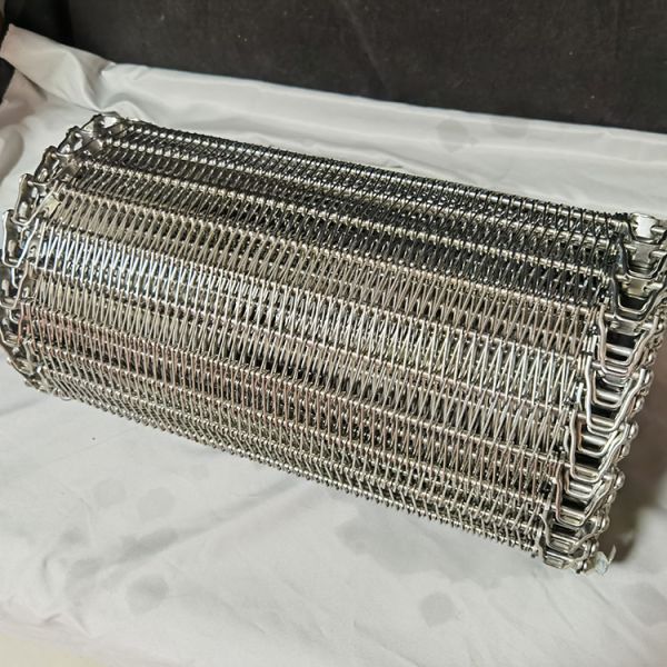 304 Stainless Steel Balance Weave Spiral Wire Mesh Chain Driven Freezer Conveyor Belt