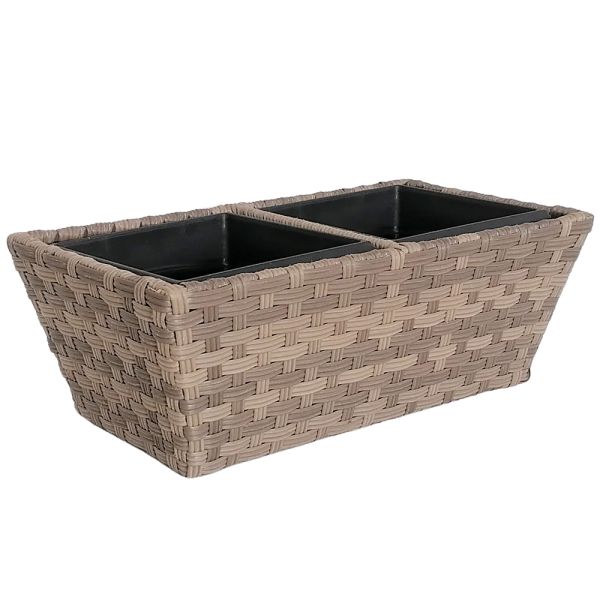 Factory Hot Sale Metal Frame Set of 3 Plastic Pots Home Garden Planter Stand