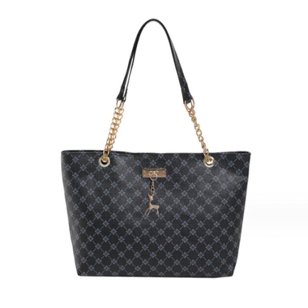 Printed Chain Women Fashion Handbag Women Retro Commuter Shoulder Bag