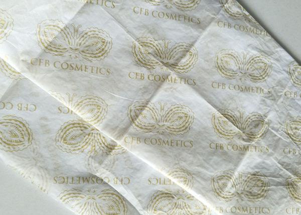 Golden Logo Garment Printed Gift Tissue Paper  Smooth White Color Customized
