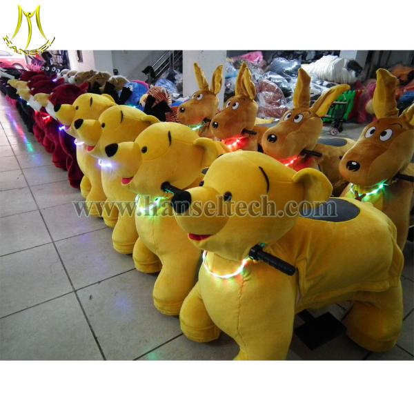 Hansel 2016 high quality coin operated ride on costumes 12 volt ride on toys style plush animal electric scooter