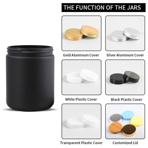 Hot Sale 300ml 500ml 530ml 600ml 1100ml Luxury Empty Large Cosmetic Containers Plastic Jars Plastic Jar Set