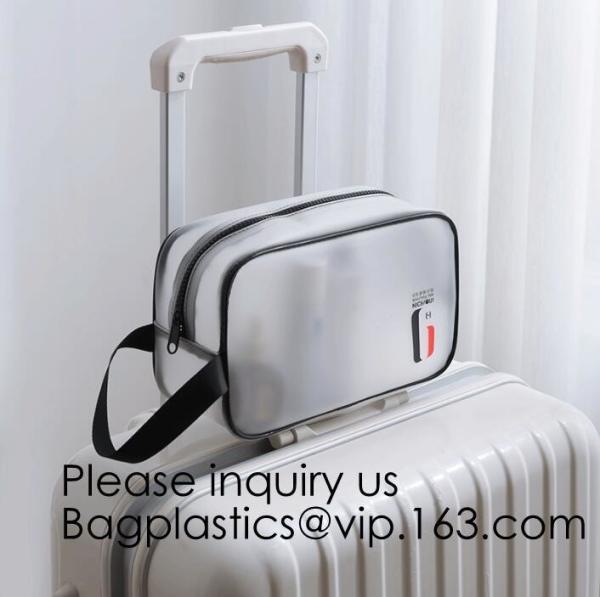 Waterproof Travel Toiletry Organizer Cosmetic Transparent Pvc Bag Women Makeup Organizer Pouches, bagease, bagplastics