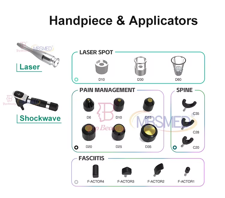 1064nm Cold Laser ESWT Focused Shockwave Choque Fisioterapia Equipment For Pain Relief