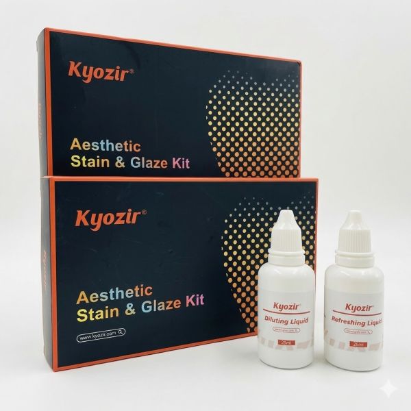 Natural Glow Ceramic Zirconia Staining Glazing Kit 18 Color For Dental Lab