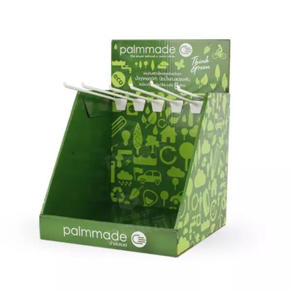 Table Top Custom Cardboard Countertop Display Corrugated With Peg Hooks