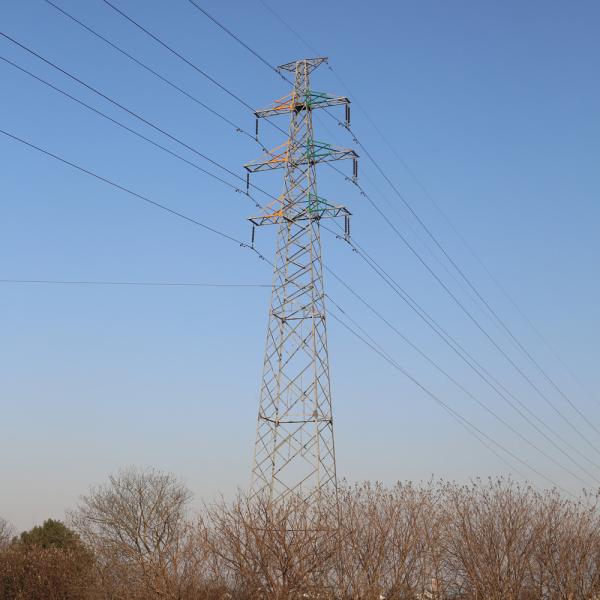 Galvanized Q235b Electric Tower Power Lines High Voltage Angular Tower