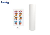 Espessura lateral dobro do filme 0.075mm da transferência térmica do Inkjet do ANIMAL DE ESTIMAÇÃO do resíduo metálico DTF para a roupa