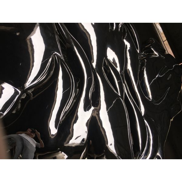 Lion Embossed Stainless Steel Large Garden Animal Statues 316 Polished